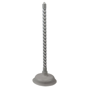 Chevron Force Cup Rubber Plunger, Grey