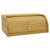 Roll Top Slatted Bamboo Bread Box, Natural