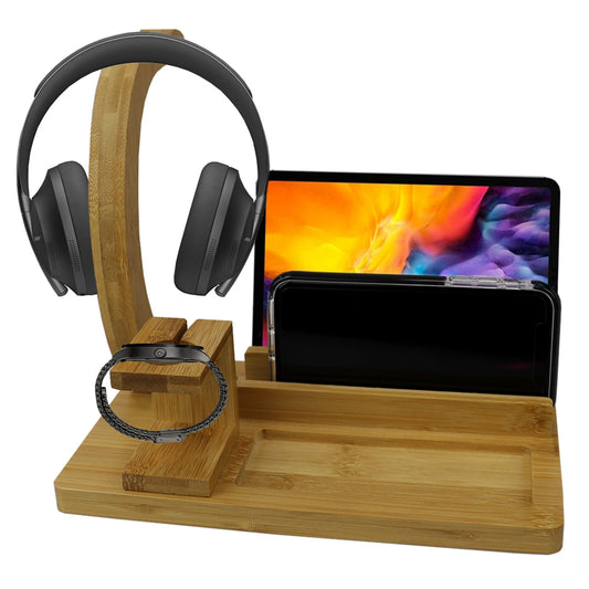 Bamboo Headphone Station, Natural