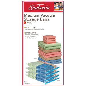 Medium Vacuum Bags, (Pack of 4), Clear