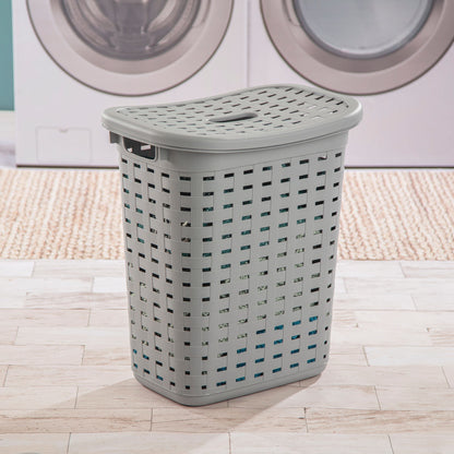 Sterilite Weave Laundry Hamper / Cement | | SHOP HOME BASICS – Home Basics