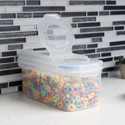 Small Plastic Cereal Dispenser with Pour Spout, Clear