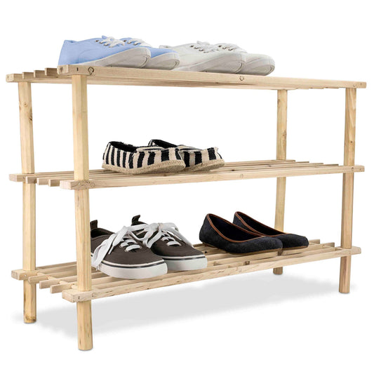 3 Tier Wooden Shoe Rack