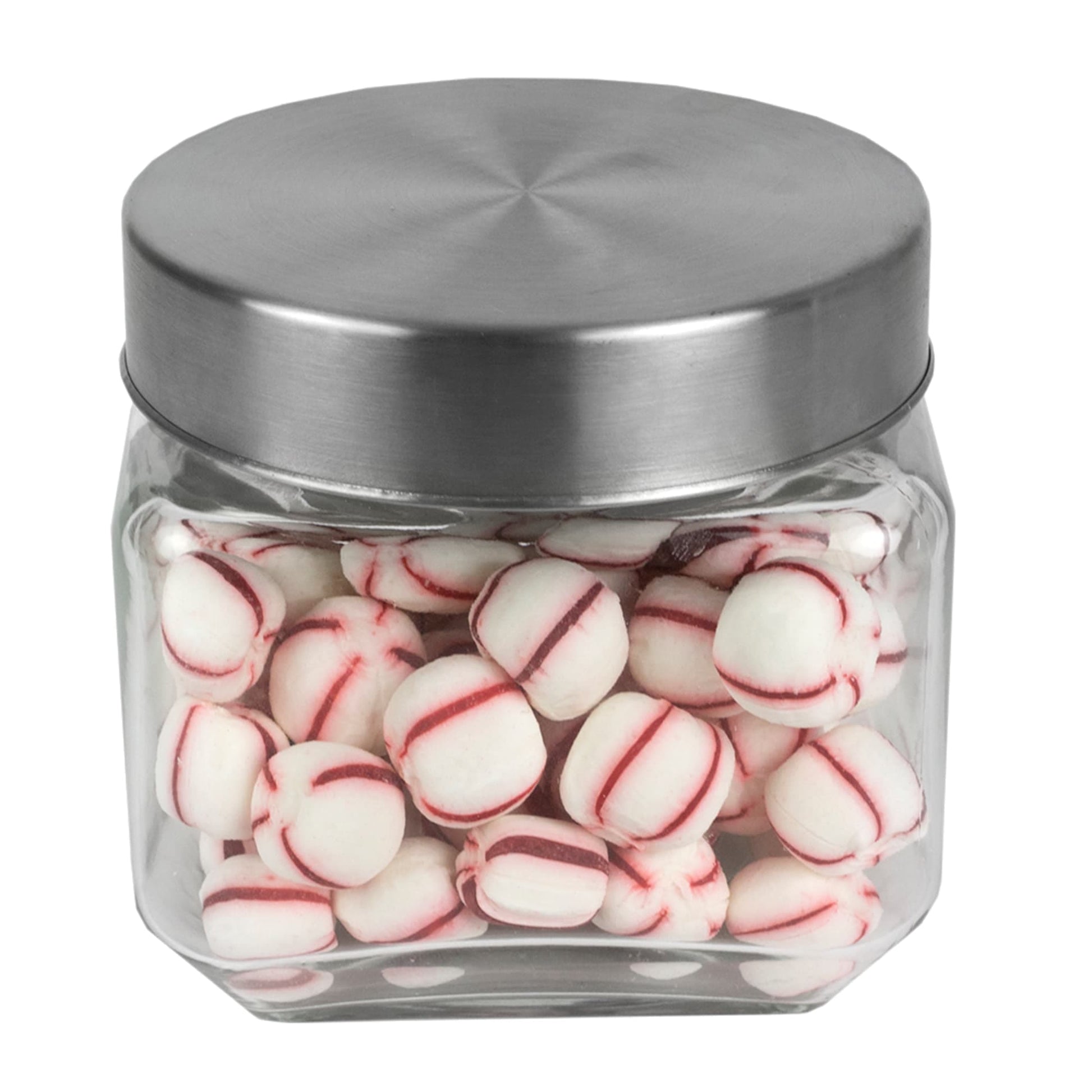Home Intuition Glass Canister Set with Stainless Steel Lid 4-Piece