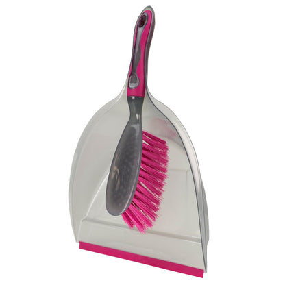 Home Basics Ace Collection Dust Pan Set - Pink