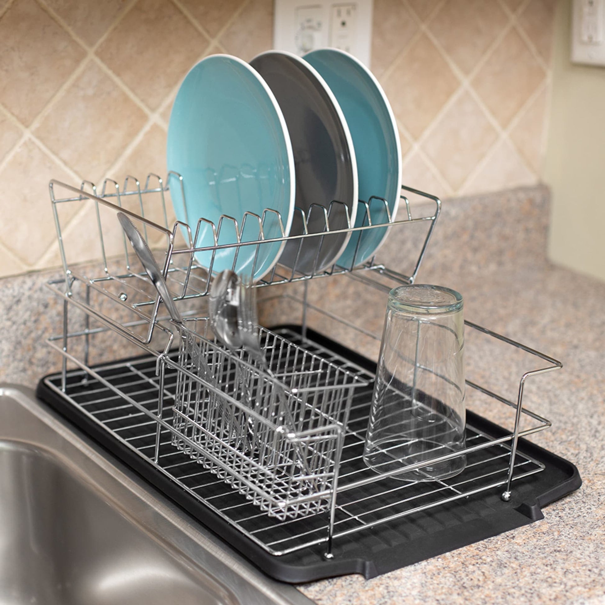 Dish Drying Rack Dish Rack For Kitchen Counter 2 Tier Large - Temu