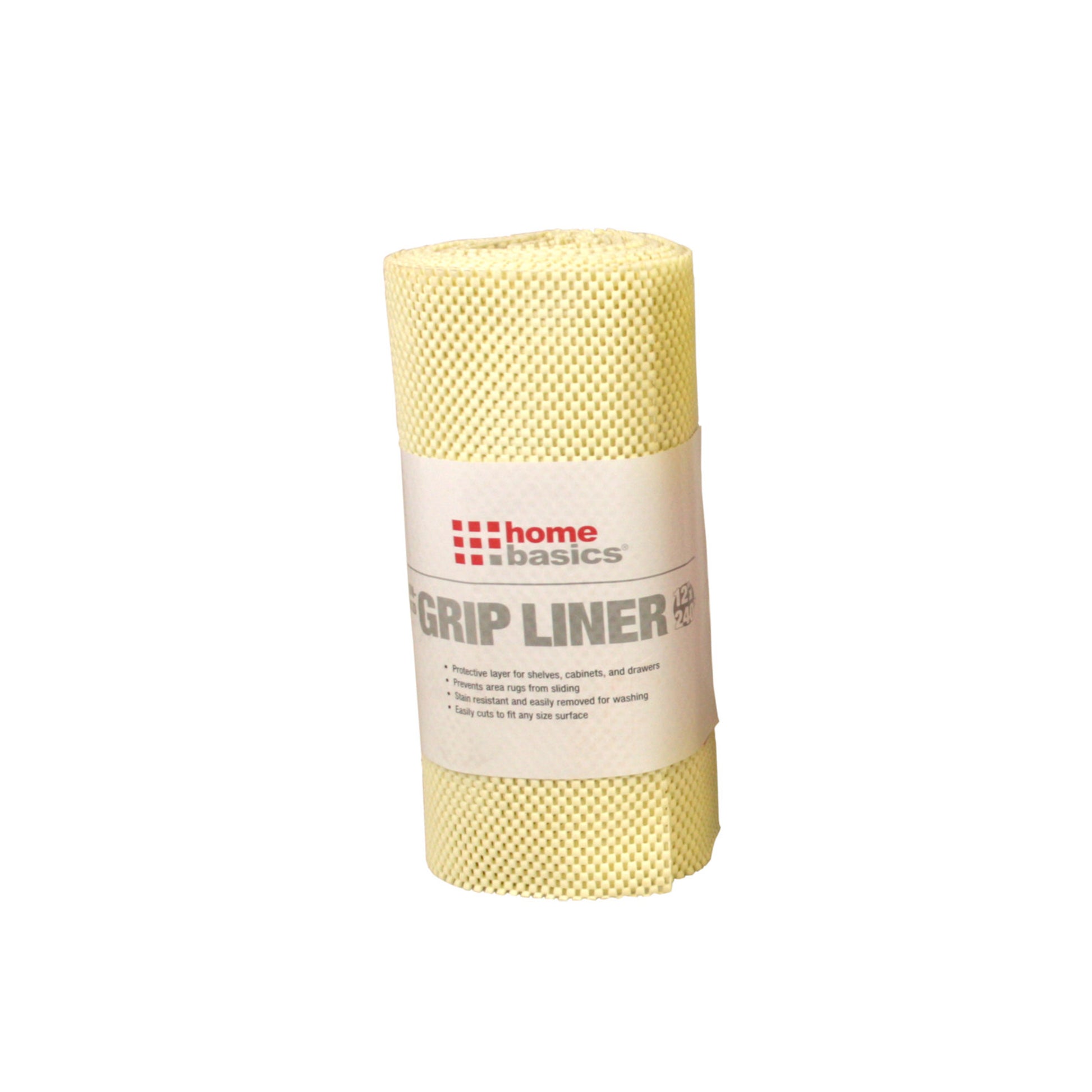 Home Basics Non-Adhesive  12” x 240”  Rubber Shelf Grip Liner - White