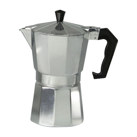 6 Cup Demitasse  Shot Aluminum Stovetop Espresso Maker, Grey