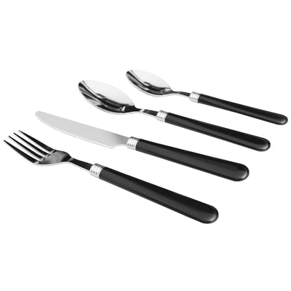 16 Piece Stainless Steel with Plastic Handles