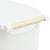 Large Plastic Basket with Wooden Handle, White