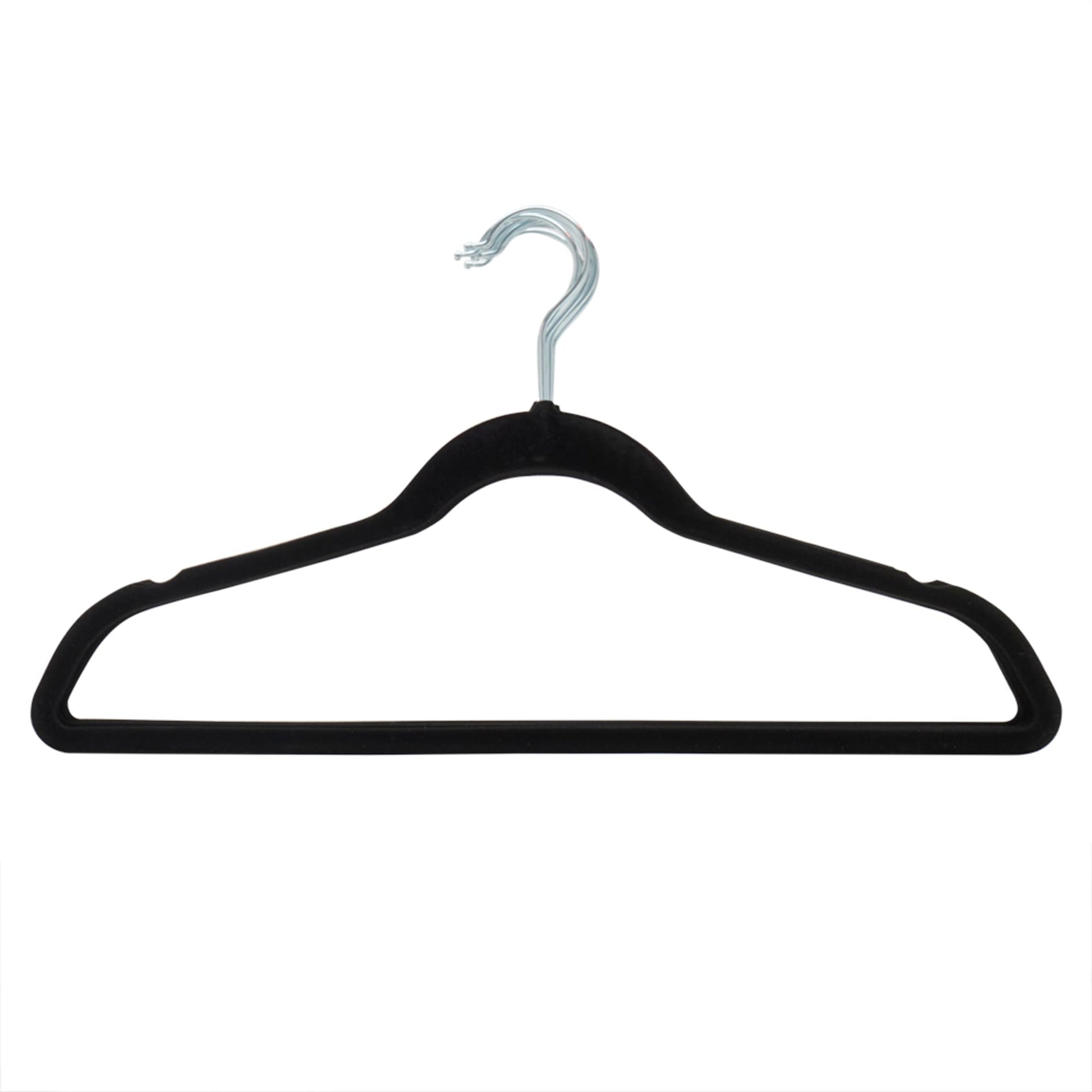 Sunbeam 10-Pack Velvet Hanger, Black, Hangers