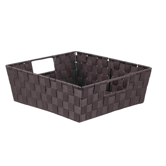 Polyester Woven Strap Open Bin, Brown