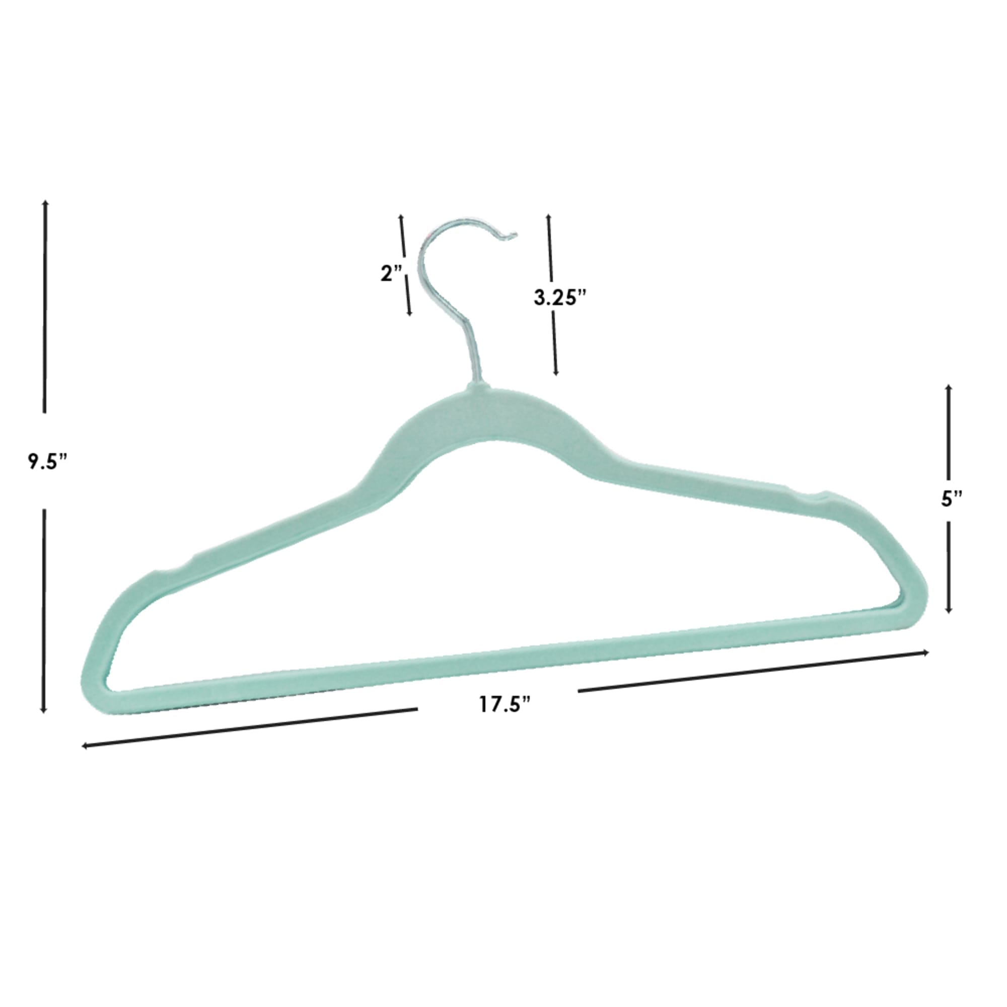 Velvet Hanger, (Pack of 10), Mint | STORAGE ORGANIZATION | SHOP HOME ...