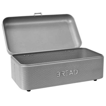 Soho Metal Bread Box, Grey