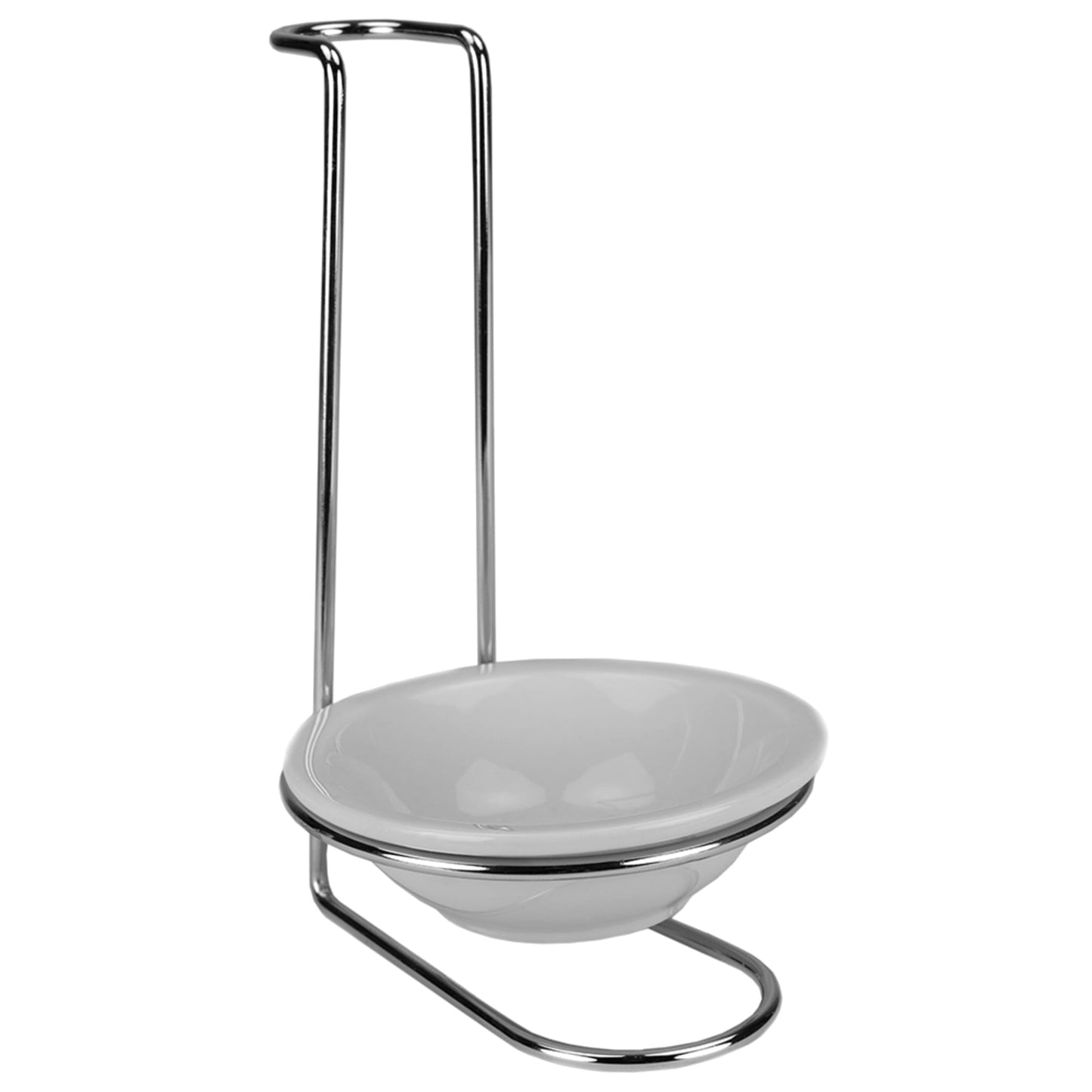 Spoon Rest with Tray and Spoon, Chrome