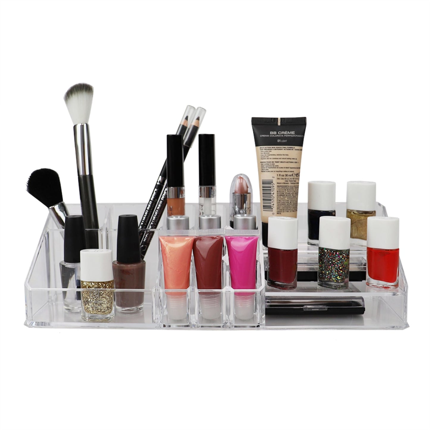 Deluxe Make up Palette Cosmetic Organizer, Clear