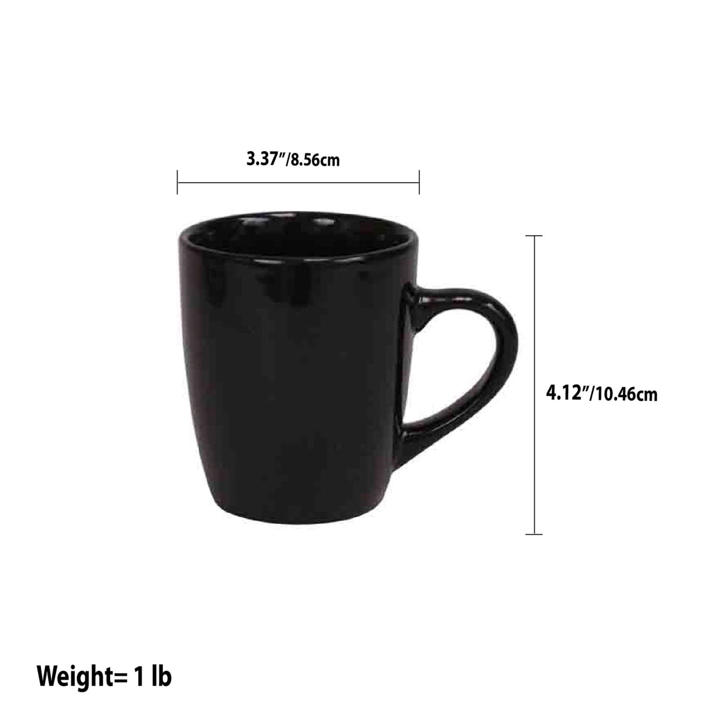 13 oz Ceramic Mug, Black