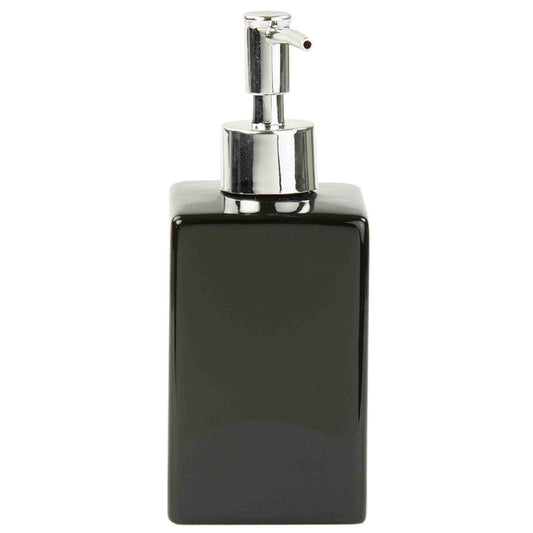 Home Basics Ceramic Soap Dispenser Square - Black