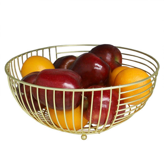 Halo Large Capacity Steel Fruit Bowl, Gold