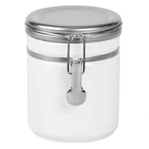 33 oz. Canister with Stainless Steel Top, White