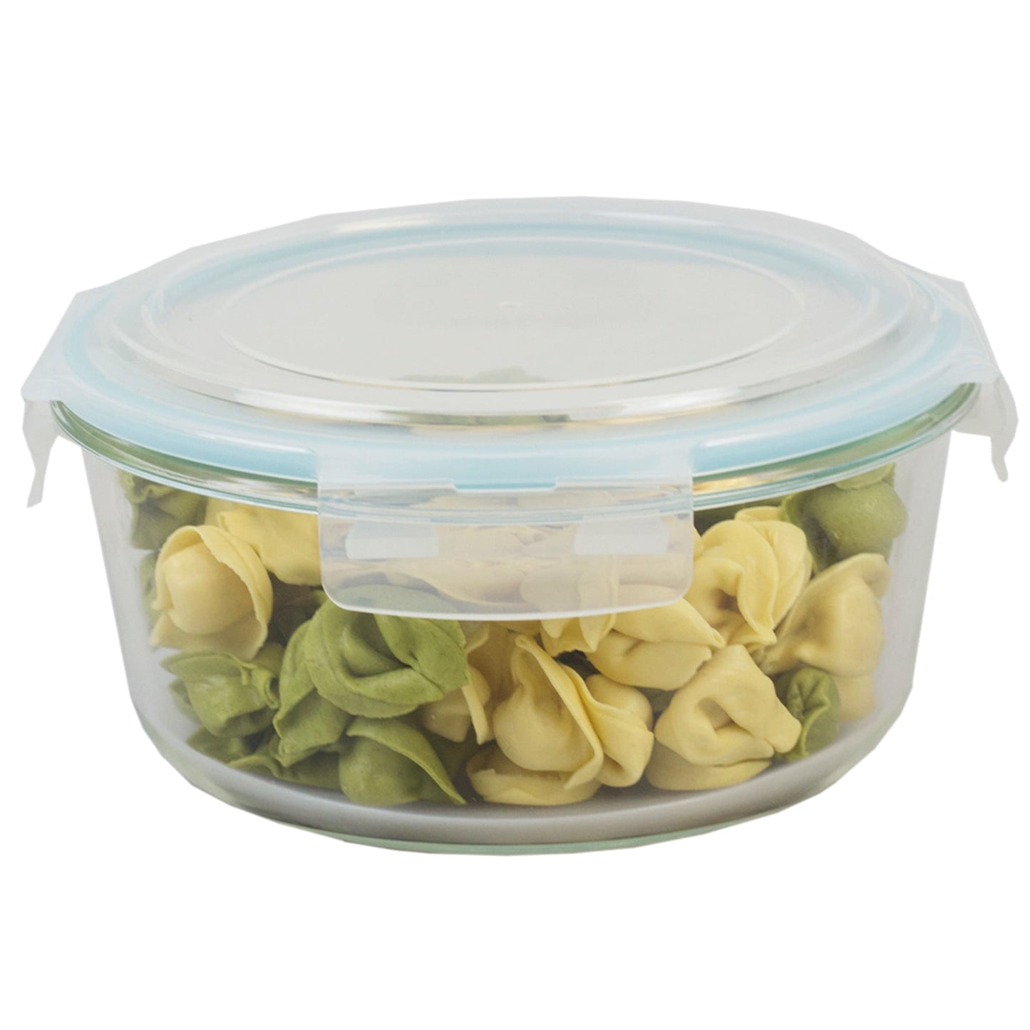 59 oz. Round Borosilicate Glass Food Storage Container with  Leak-Proof and Air-Tight Plastic Locking Lid