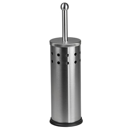 Vented Stainless Steel Toilet Brush Set, Silver