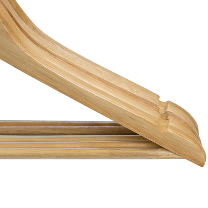 Non-Slip Wood Hanger, (Pack of 5), Natural