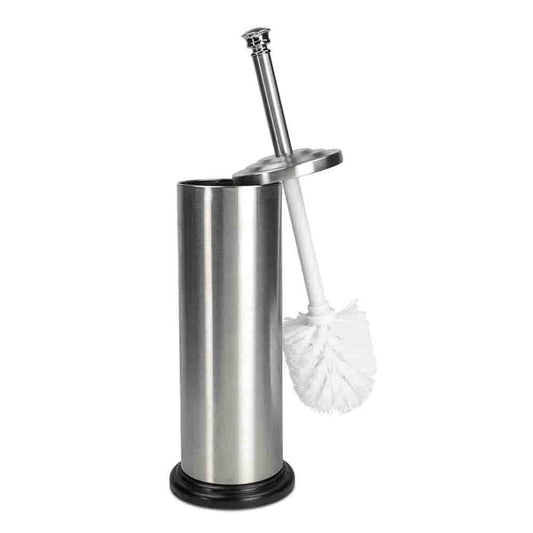 Brushed Stainless Steel Toilet Brush with Holder