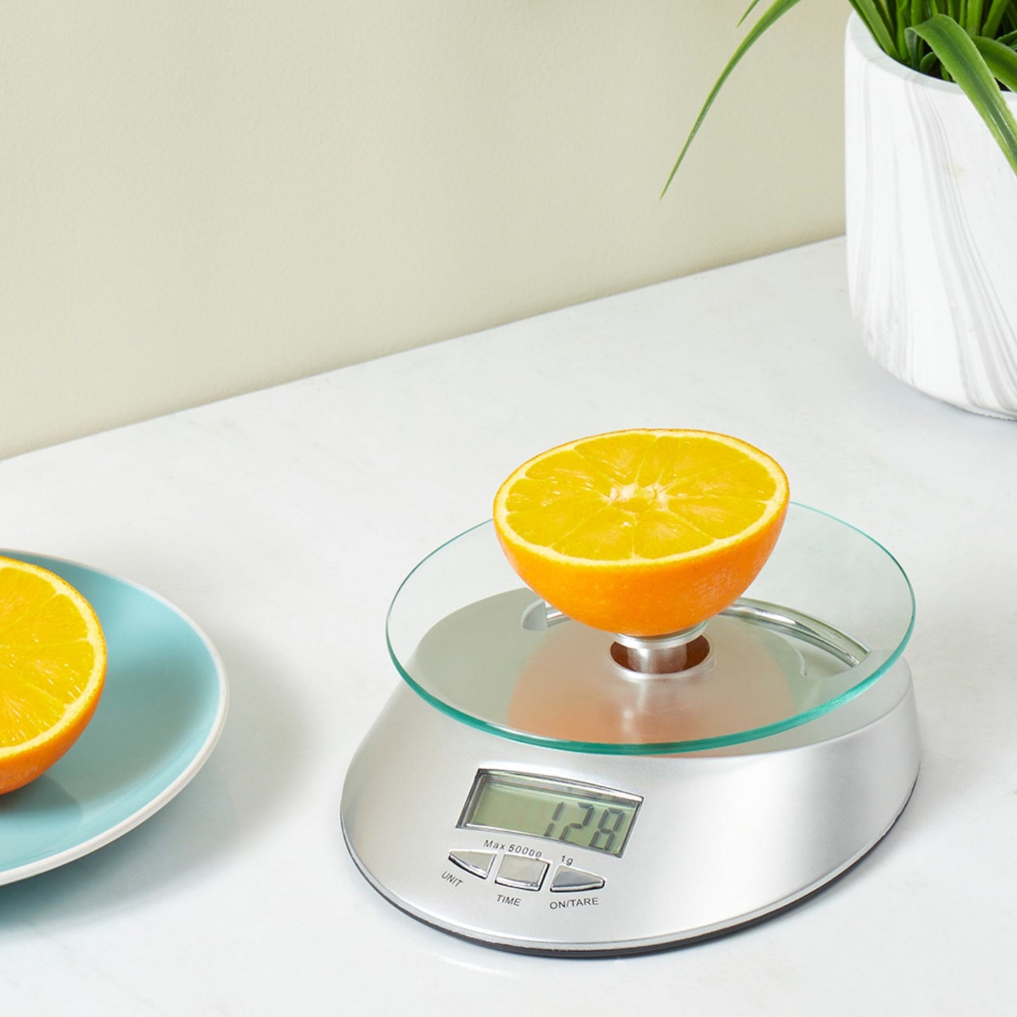 Glass Platform White Base Food Scale and Kitchen Scale Fish scale