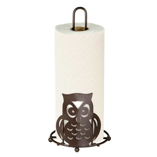 Steel Owl Paper Towel Holder, Bronze