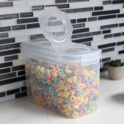 Medium Plastic Cereal Dispenser with Pour Spout, Clear