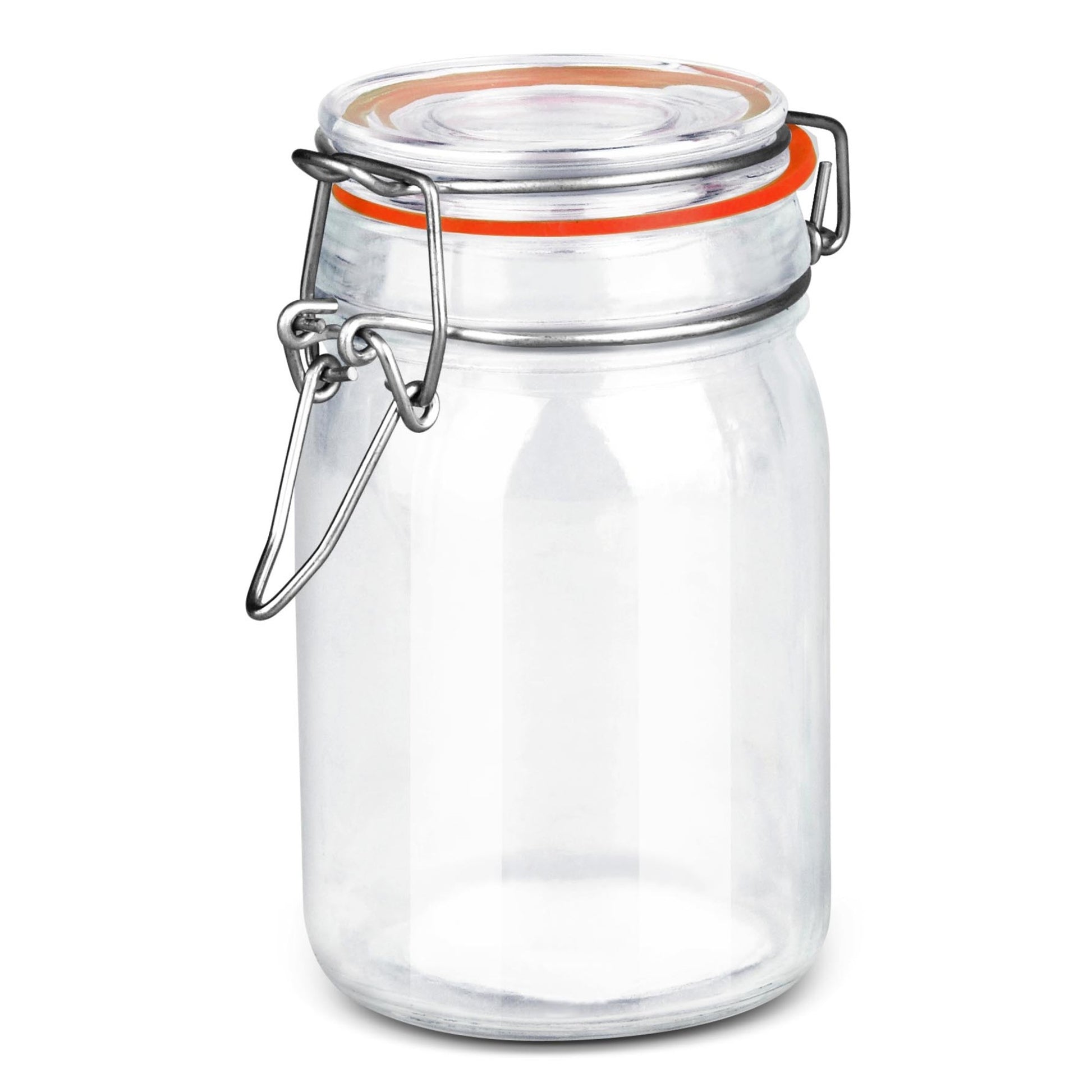 Home Basics Mini Glass Canister - Orange