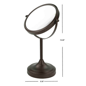 Elizabeth Collection Double Sided Cosmetic Mirror, Bronze