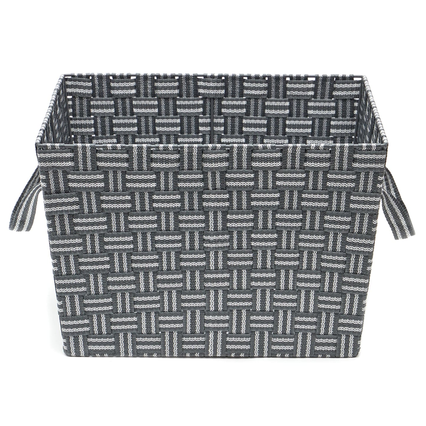 Stripe Woven Strap X-Large Storage Bin, Grey