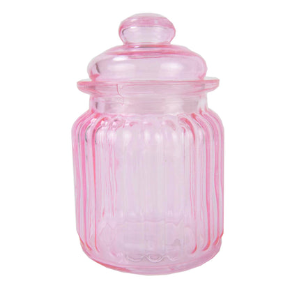 Home Basics Mini Glass Party Favor Jar - Pink