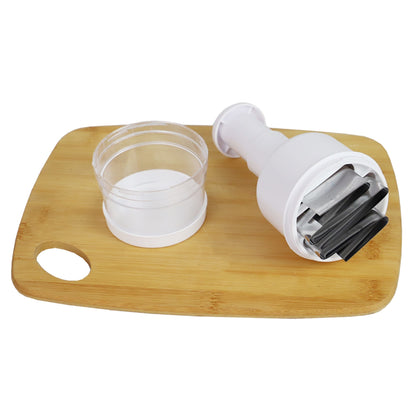 Hand Chopper with Removable Base Cup, White