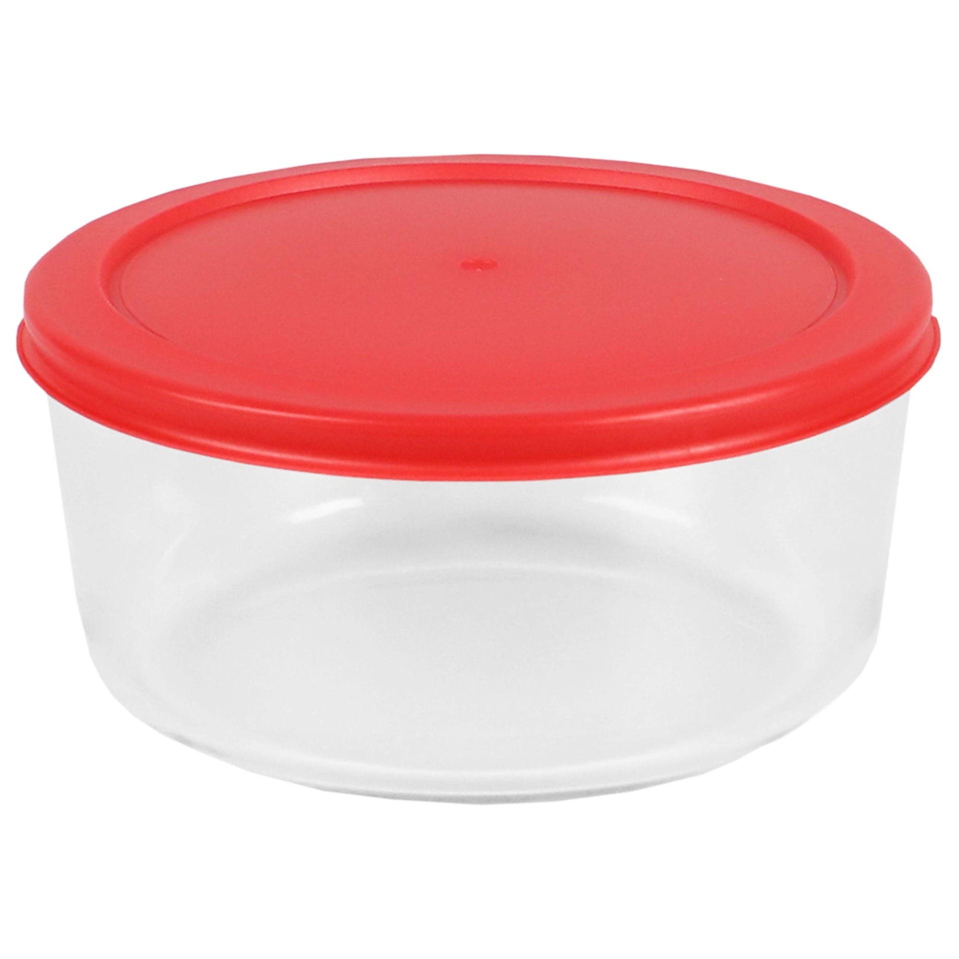 Red Co. Set of 3 Round Glass Food Storage Bowl Containers — Red Co