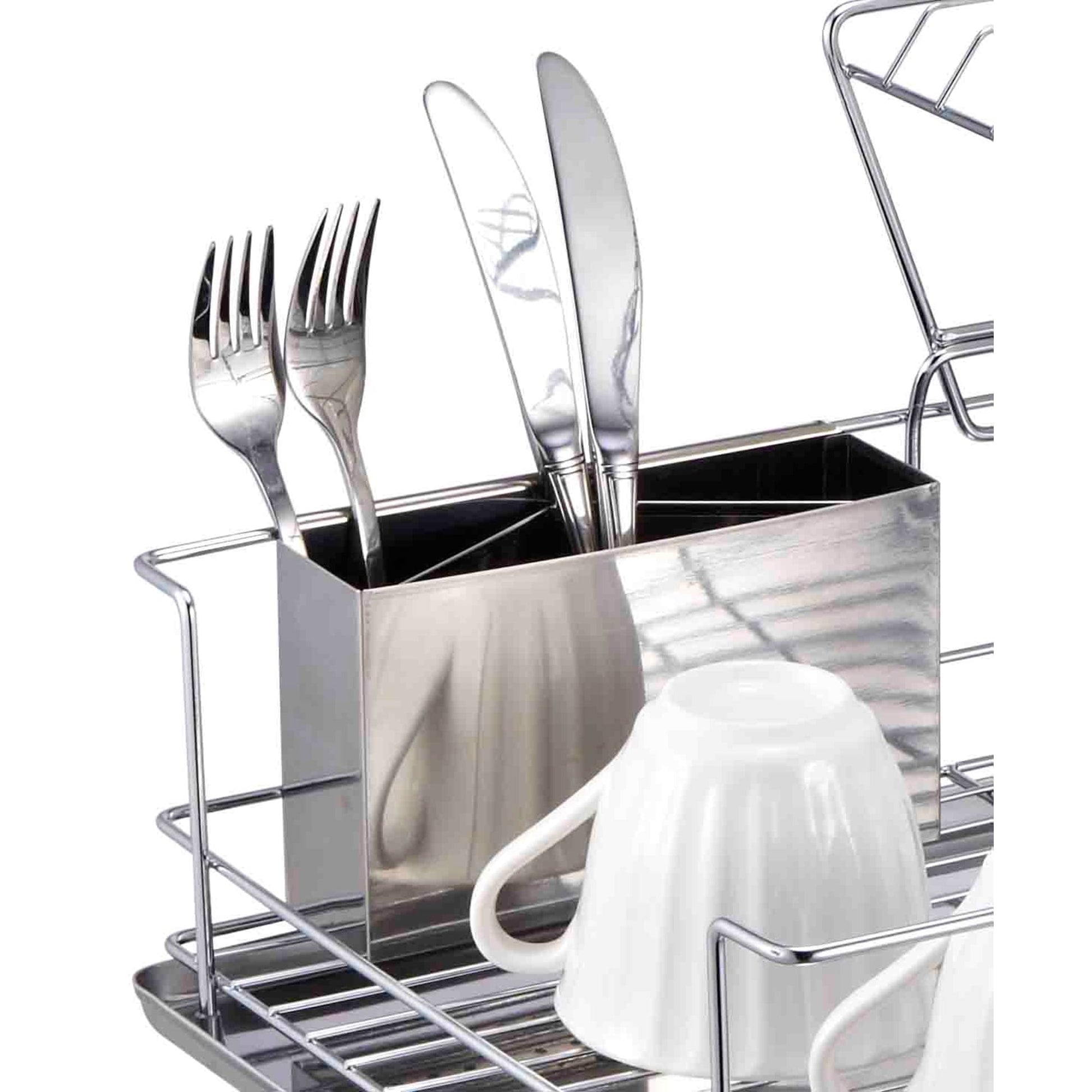 12 Wholesale Home Basics Twist Dish Rack With Clear Draining Board - at 