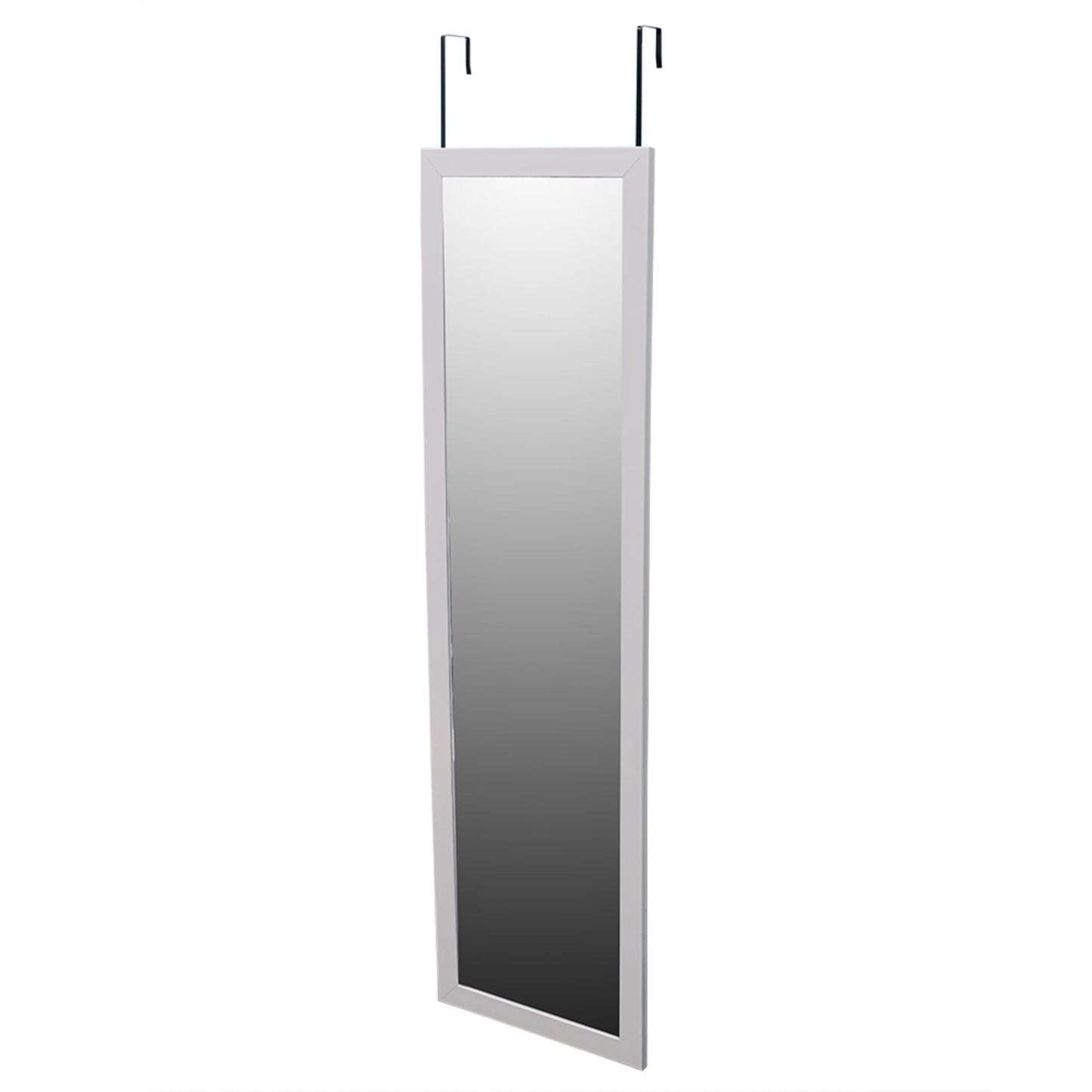 Framed MDF Over the Door Mirror, Grey