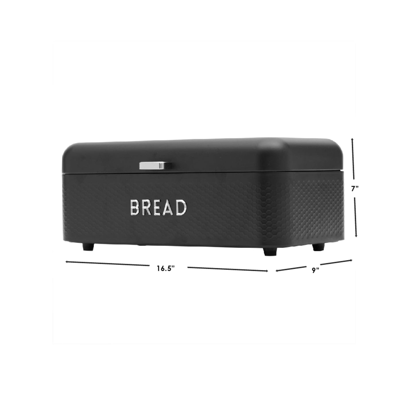 Soho Metal Bread Box, Black