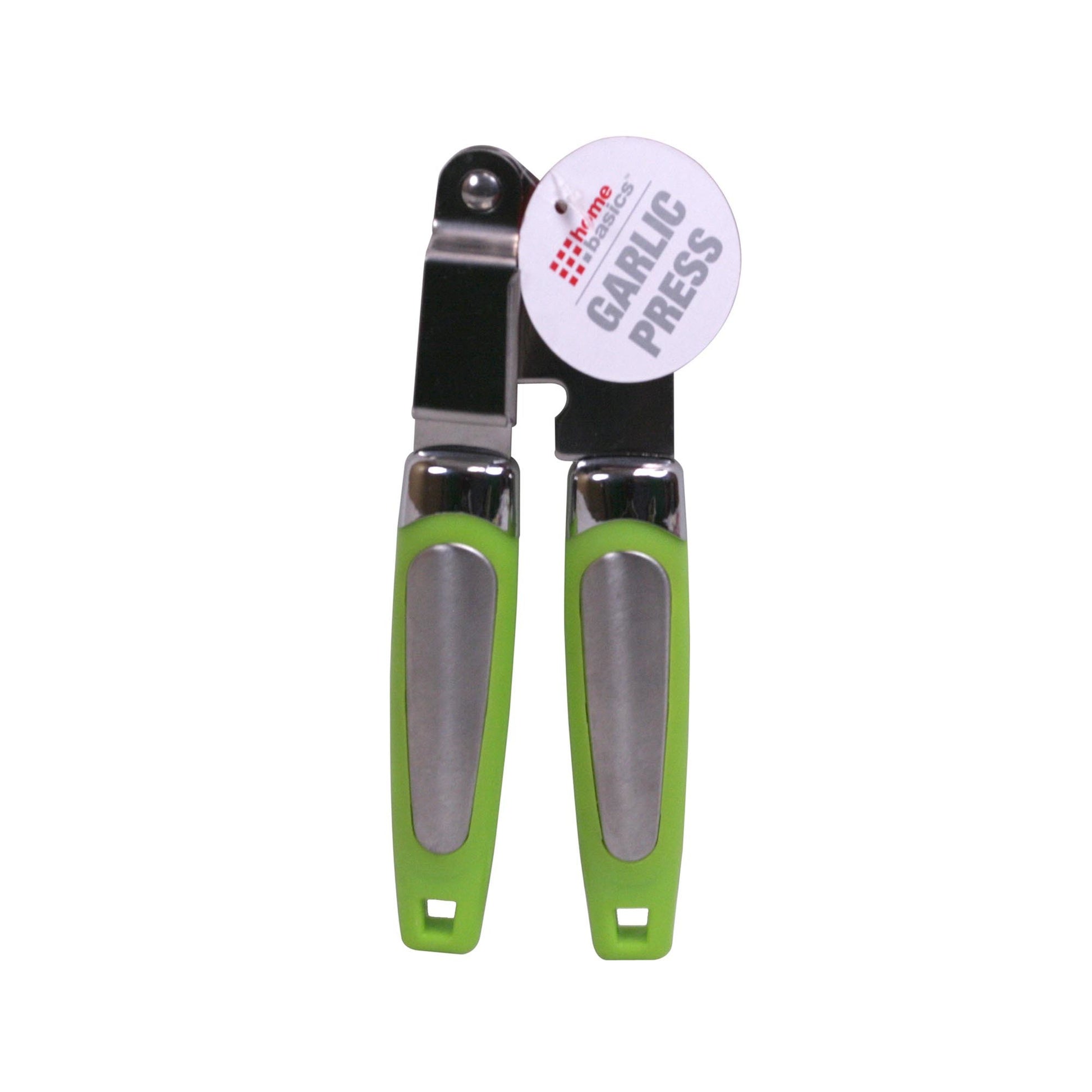 Home Basics Silicone and Stainless Steel Garlic Press - Green