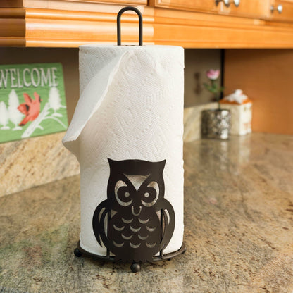 Steel Owl Paper Towel Holder, Bronze