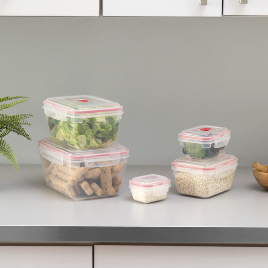12 Wholesale Home Basics Crystal 3 Piece Square Food Storage
