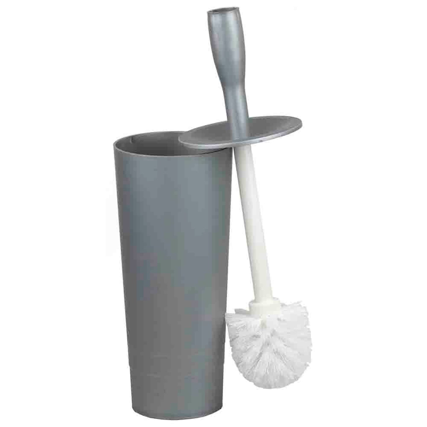 Plastic Toilet Brush Holder, Grey