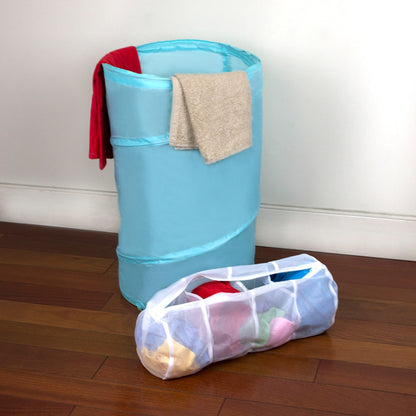 4 Compartment Micro Mesh Wash Bag, White