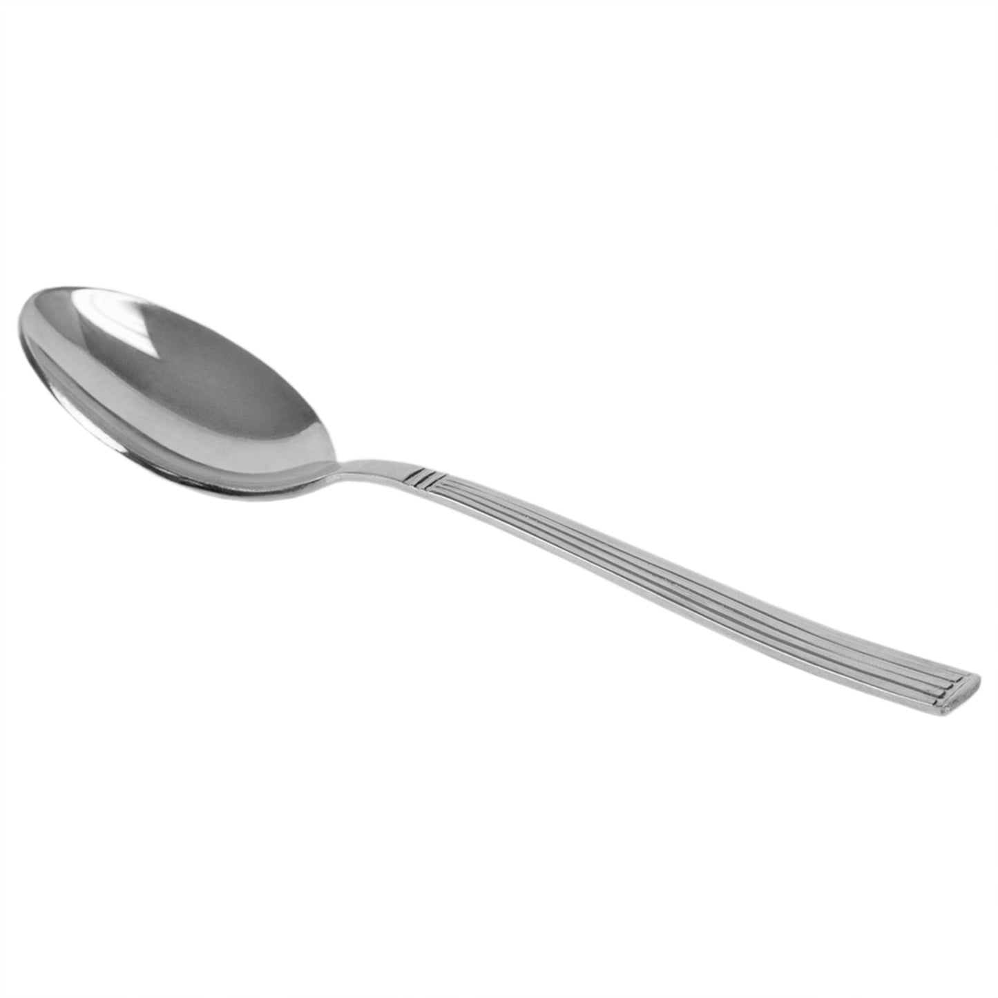 Eternity Mirror Finish 4 Piece Stainless Steel Dinner Spoon Set, Silver