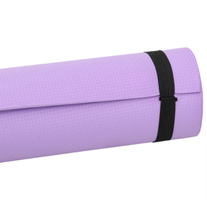 Home Basics 4 mm Non-Slip Latex-Free Foam Yoga Mat, Purple - Purple