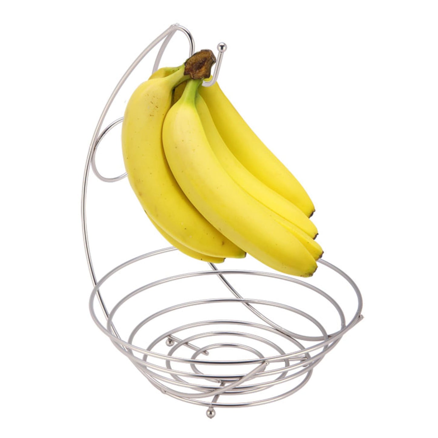 Satin Nickel Fruit Bowl with Banana Tree