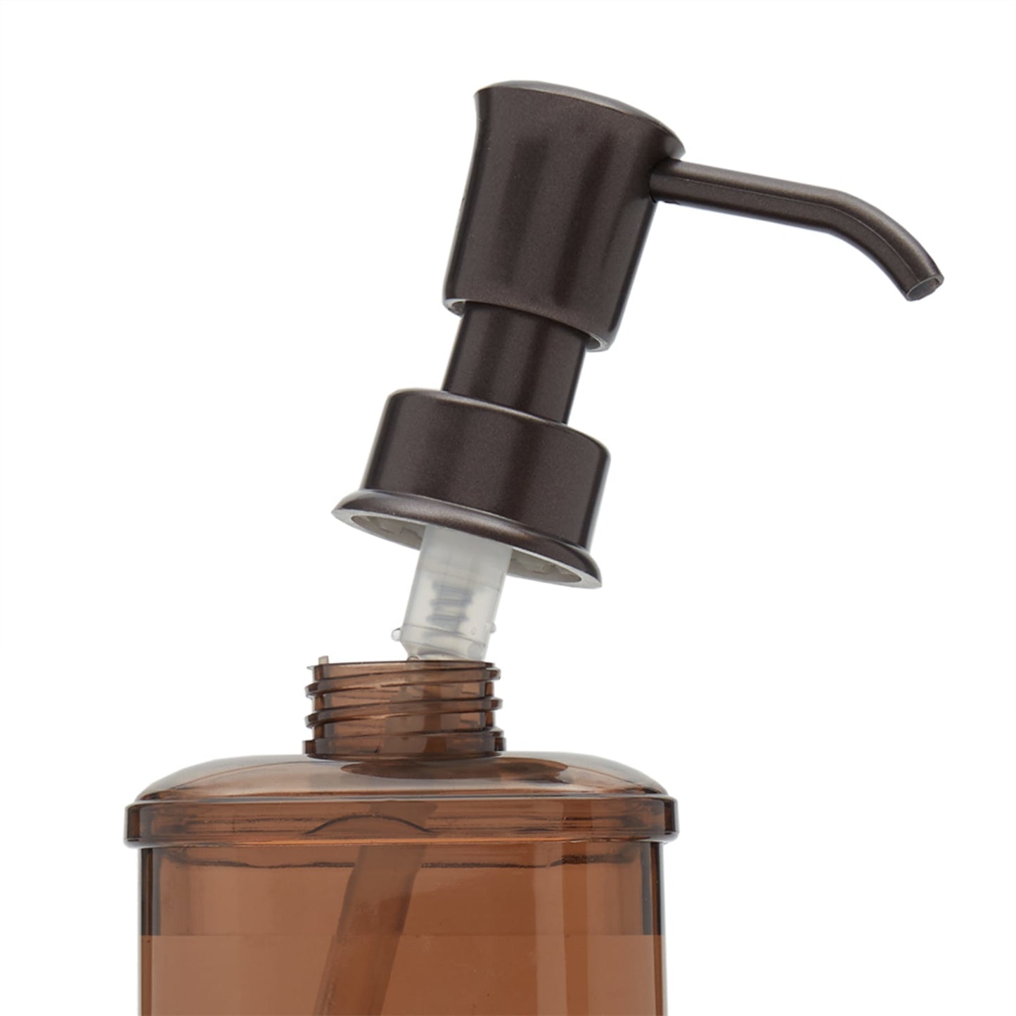 18.6 oz. Soap Dispenser with Basketweave Sponge Holder, Bronze