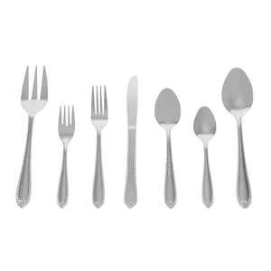 22 Piece Stainless Steel Flatware Entertaining Set with Cutlery Tray, Silver
